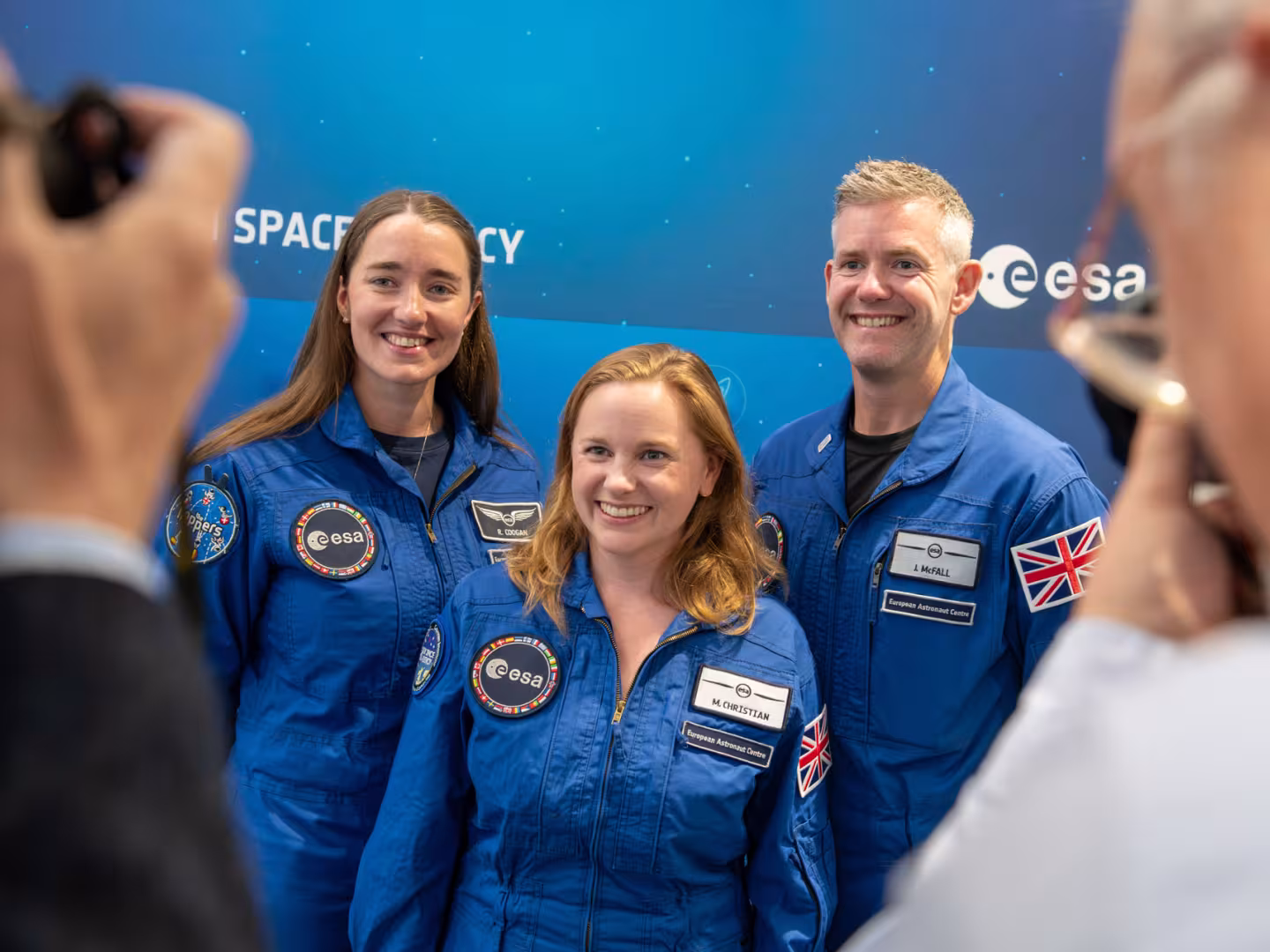Three ESA astronauts