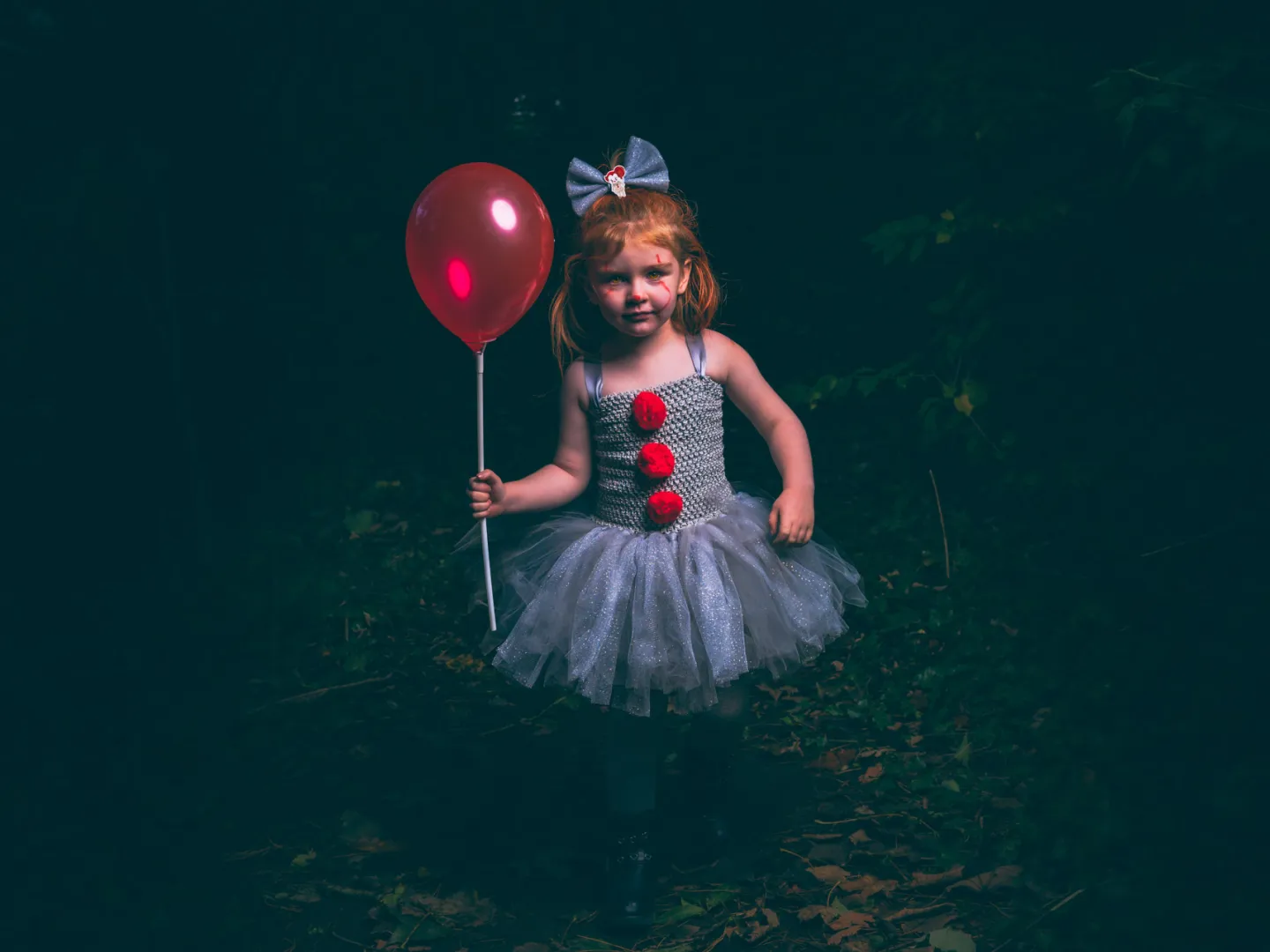 young girl portrait dressed as IT