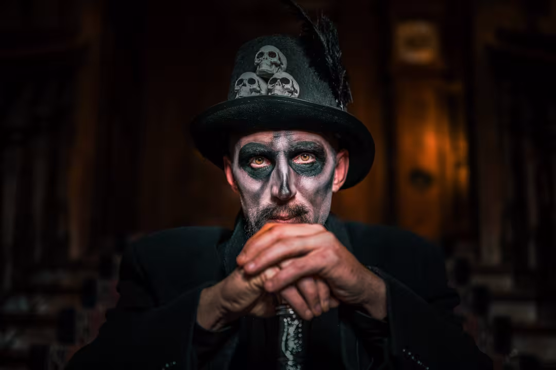 Voodoo man and a cane 