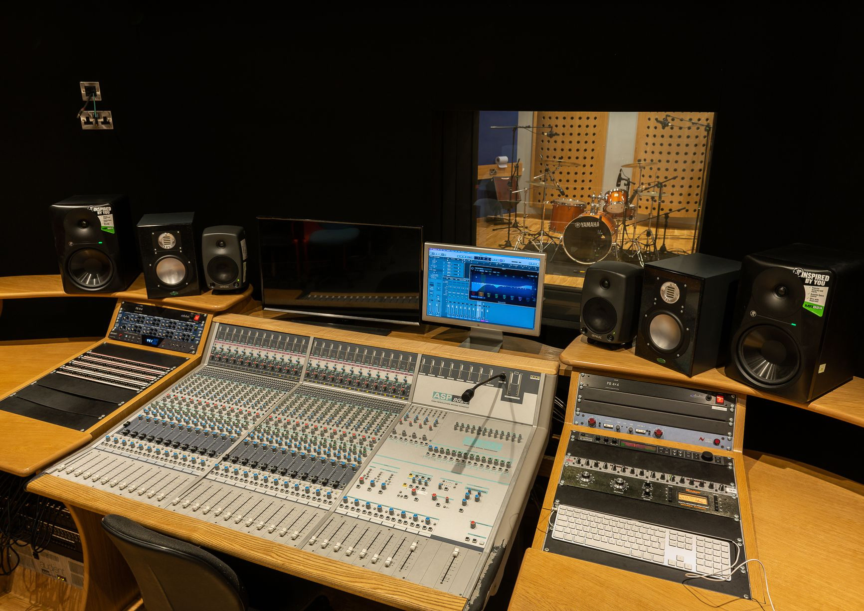 Sound deck in recording studio